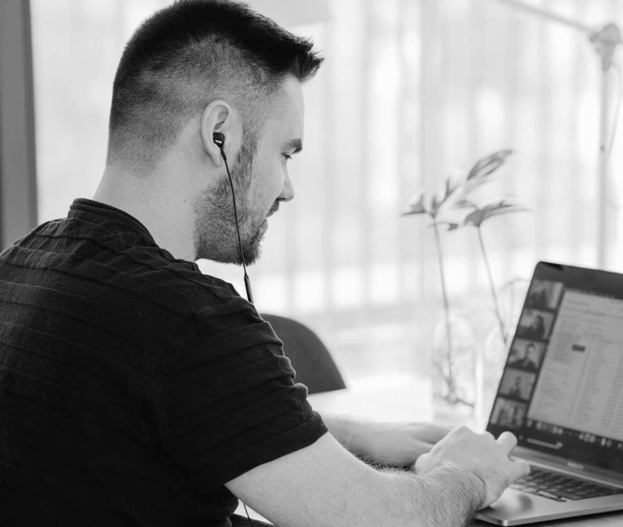 Man working on computer