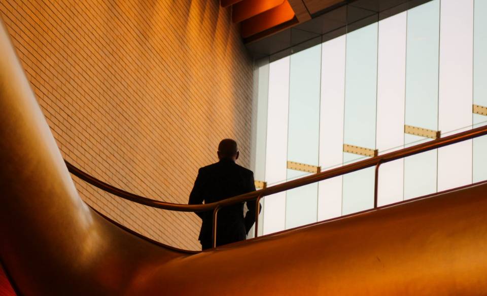 Photo of person on staircase