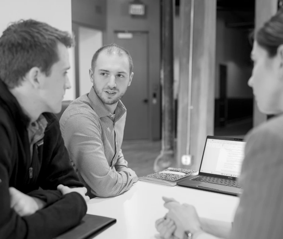 David, Tyler, and Azra working together