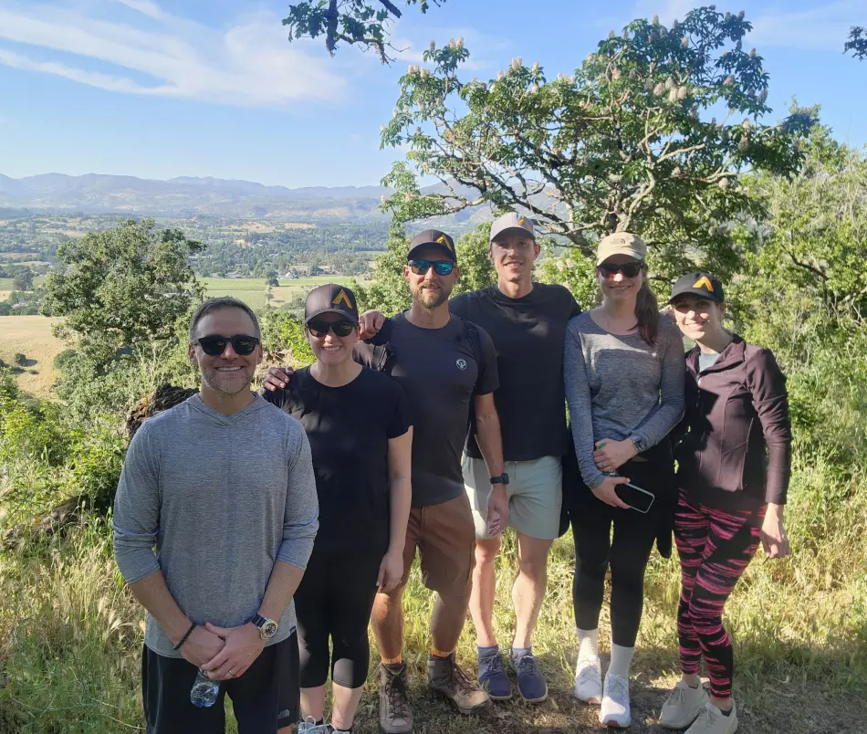Highcamp Compliance team hiking in mountains